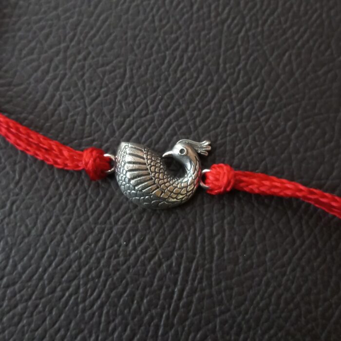 Silver 925 Peacock Rakhi: Graceful Symbol of Sibling Love