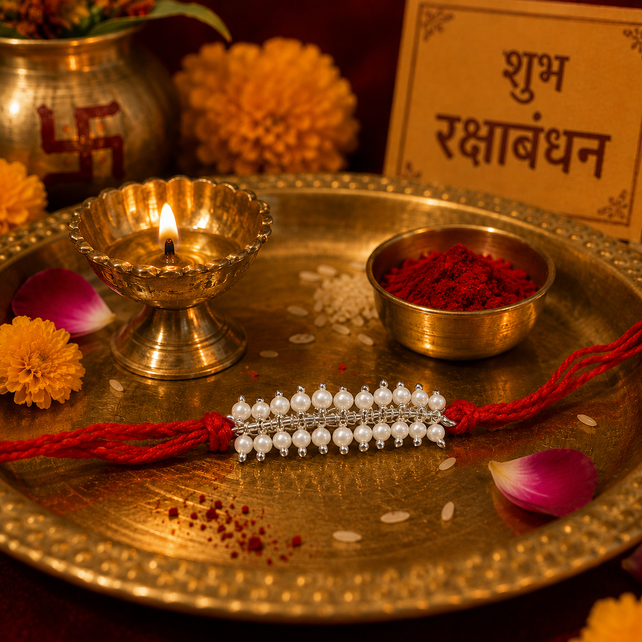 ChatGPT Image Jul 10, 2026, 02_52_00 PM 925 Silver Pearl Rakhi: Timeless Beauty
