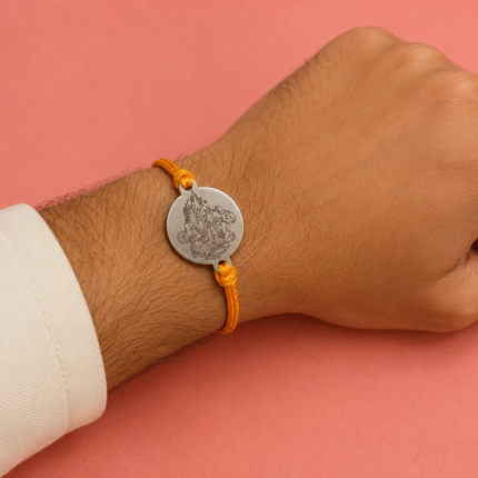 925 Silver RadhaKrishna Rakhi: Eternal Bond of Devotion