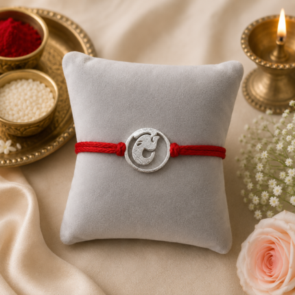 Silver 925 Ganpati Rakhi - Divine Blessings for Raksha Bandhan