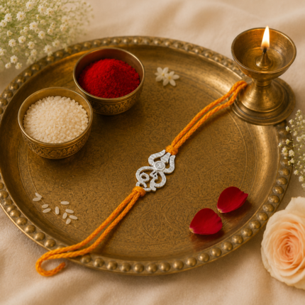 Silver 925 Trishul Rakhi: Divine Protection, Eternal Bond