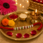 Shimmering Silver Beads Rakhi
