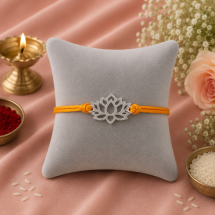 Silver 925 Kamal Fool Rakhi - Elegance in Every Thread
