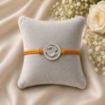 Divine Om Rakhi: Sterling Silver Elegance