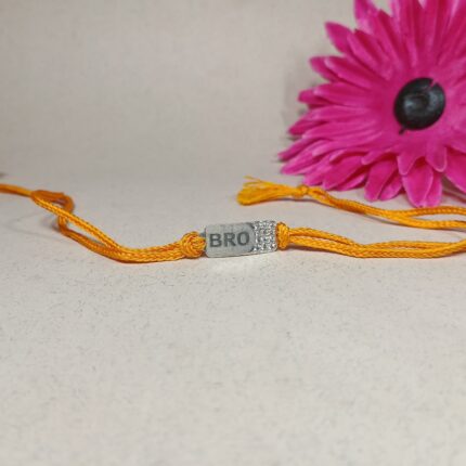 Brotherly Bond: Handcrafted Silver Bro Rakhi