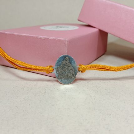 925 Silver RadhaKrishna Rakhi: Eternal Bond of Devotion