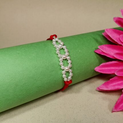 925 Sterling Silver Beads Rakhi - Timeless Elegance for Raksha Bandhan