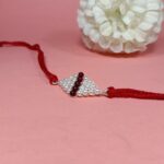 Radiant Silver Beads Rakhi