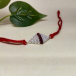 Radiant Silver Beads Rakhi