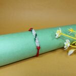 Premium Silver 925 Rakhi with Intricate Beadwork - Symbol of Sibling Bond