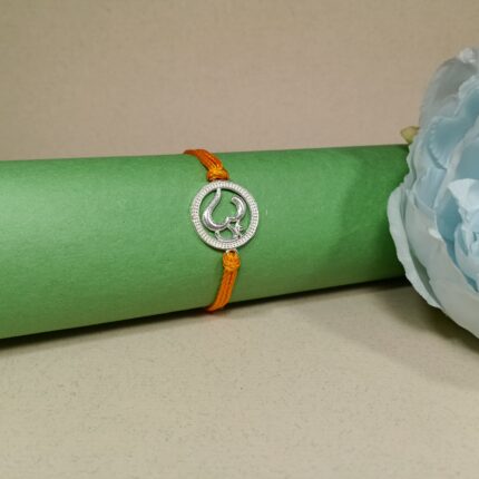 Divine Om Rakhi: Sterling Silver Elegance