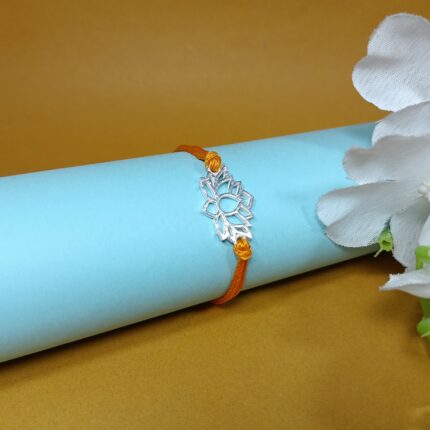 Silver 925 Kamal Fool Rakhi - Elegance in Every Thread