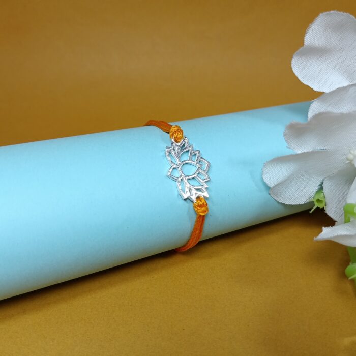 Silver 925 Kamal Fool Rakhi - Elegance in Every Thread