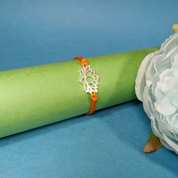 Silver 925 Kamal Fool Rakhi - Elegance in Every Thread