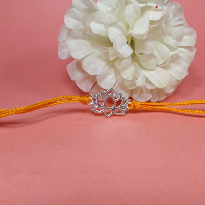 Silver 925 Kamal Fool Rakhi - Elegance in Every Thread