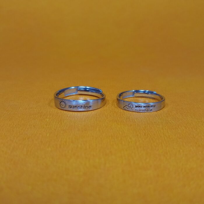 Eternal Bond: 925 Silver Couple Rings