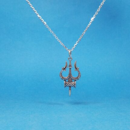 Divine Trishul: Sterling Silver 925 Pendant