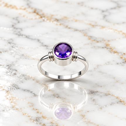 Contemporary Men's Silver 925 Ring
