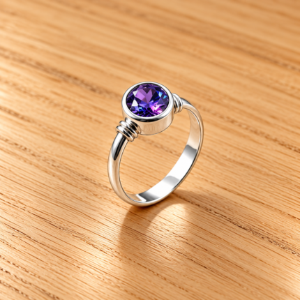 Contemporary Men's Silver 925 Ring