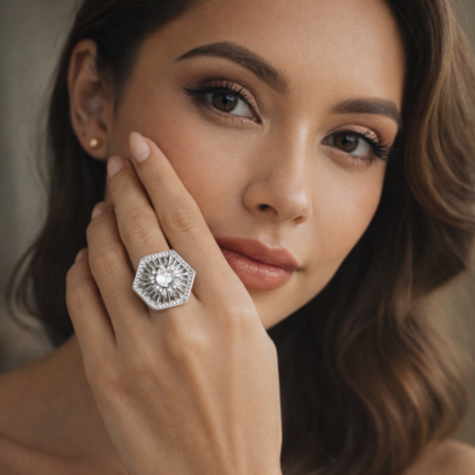 925 Silver Solitaire Promise Heart Ring