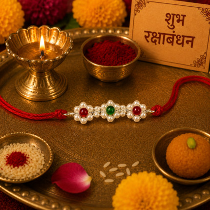 Graceful Pearl Rakhi: Symbol of Purity and Love