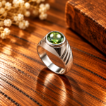 Silver 925 Ring with Green Stone - Timeless Beauty