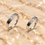 Forever Imprinted: 925 Silver Couple Ring with Thumb Impressions
