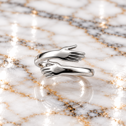 925 Silver Embrace Hug Ring