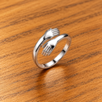 925 Silver Embrace Hug Ring