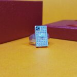 Bold Hammered Silver Ring for Men