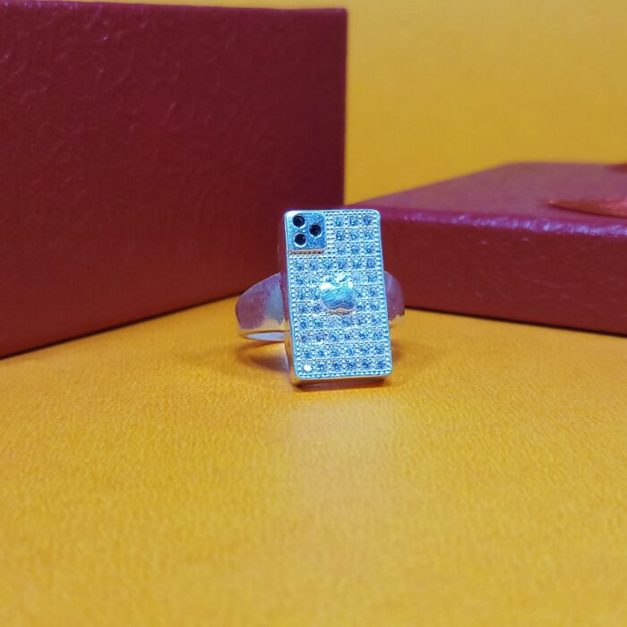 Bold Hammered Silver Ring for Men