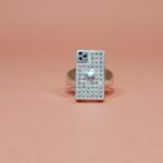 Bold Hammered Silver Ring for Men