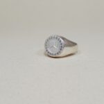 Elegant Textured Silver Gents Ring