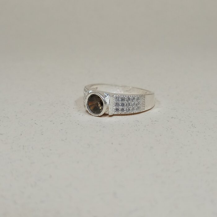 Modern Men's Silver Ring