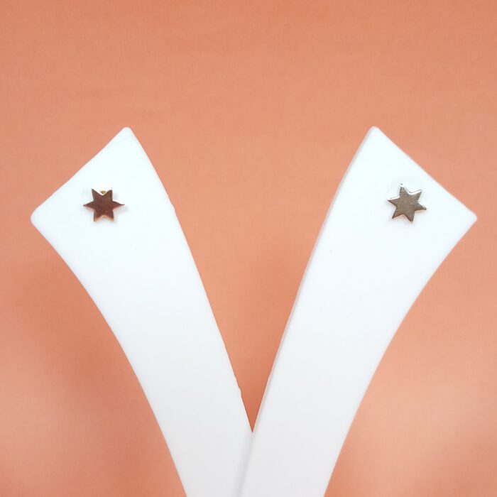 Sparkling 925 Sterling Silver Star Stud Earrings