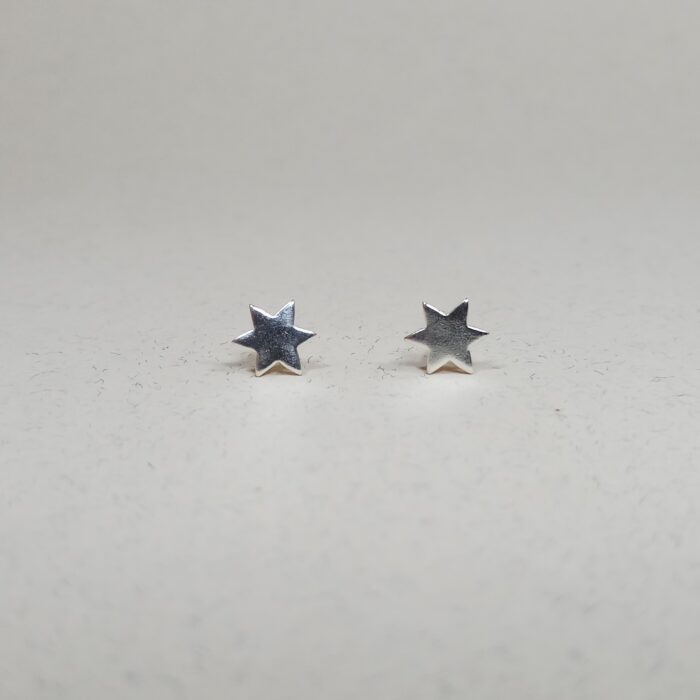 Sparkling 925 Sterling Silver Star Stud Earrings