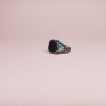 925 Sterling Silver Black Stone Ring – Bold and Refined