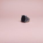 925 Sterling Silver Black Stone Ring – Timeless Elegance