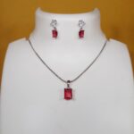 Elegant Sterling Silver 925 Chain Pendant Set