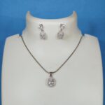 Radiant 925 Silver Chain Pendant Set