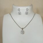 Radiant 925 Silver Chain Pendant Set