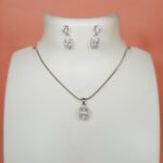 Radiant 925 Silver Chain Pendant Set