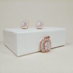 Timeless Silver 925 Rose Gold Accent Pendant Set