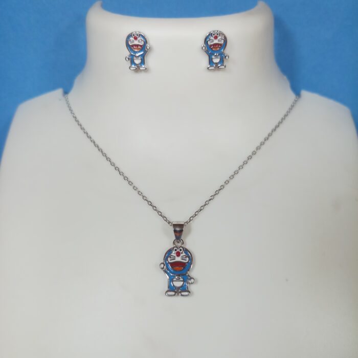 Cute & Charming: Silver 925 Kids' Pendant Set