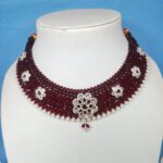 Silver Necklace Set with Dazzling Stones