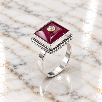 Dazzling Sterling Silver 925 Stone Ring