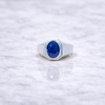 Elegant Silver 925 Blue Sapphire Ring - Timeless Beauty