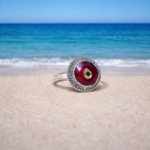 Elegant Sterling Silver 925 Cut Stone Ring