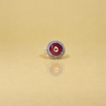 Elegant Sterling Silver 925 Cut Stone Ring