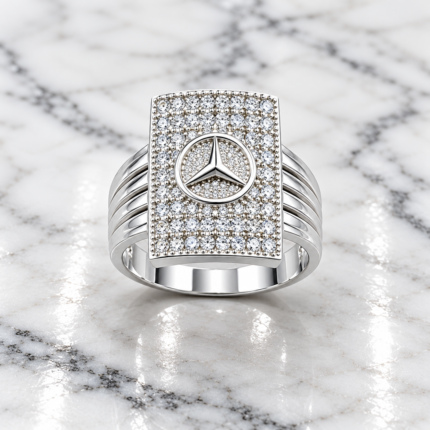 Elegant Silver Gents Ring